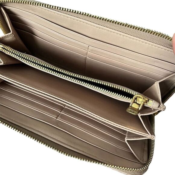 Miu Miu Women's Light Pink Zip-Around Wallet - Picture 6 of 11